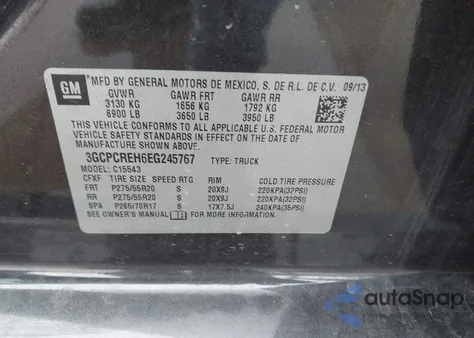 2014 Chevrolet Silverado 1500 1Lt from USA, damaged, VIN 3GCPCREH6EG245767